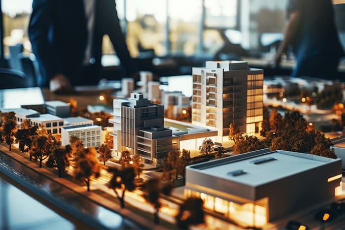 visual rendering of a commercial property
