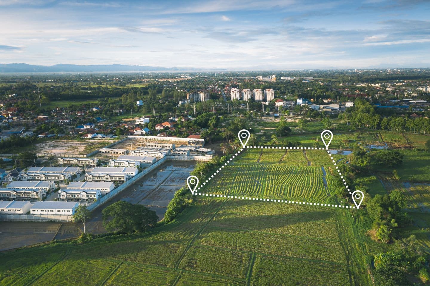 visual of site selection in an open space