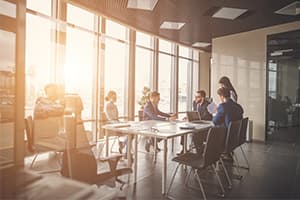 Individuals in a conference room