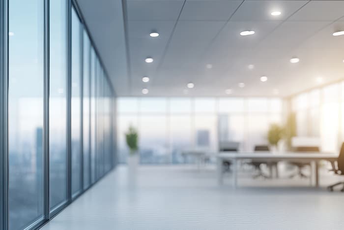 blurred image of an office