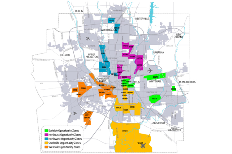 Opportunity zones map