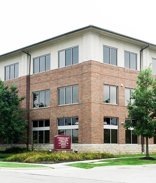 Exterior of available office space in Westerville, OH