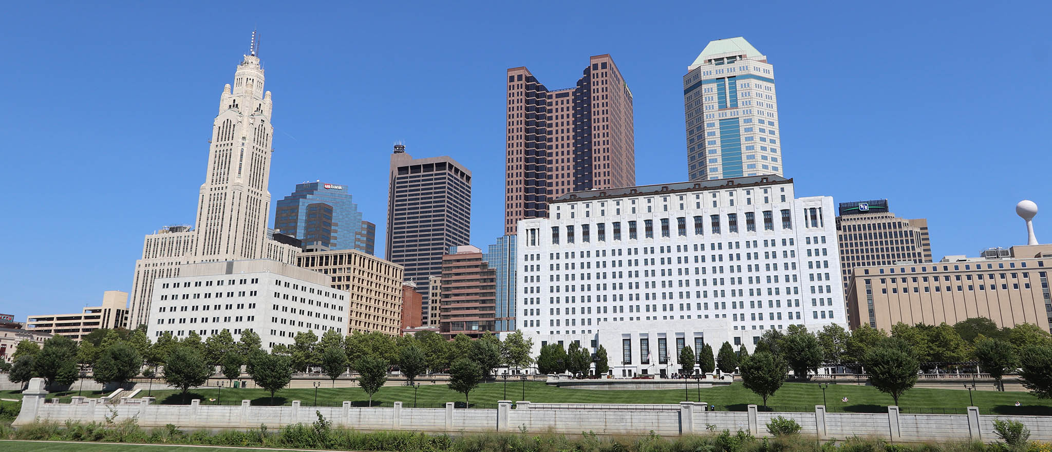 Investment properties along the downtown Columbus, Ohio skyline